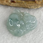 Certified Natural Type A Jelly Light Green with Green Piao Hua Jadeite Milo Laughing Buddha 6.33g 23.7 by 25.8 by 7.2mm - Huangs Jadeite and Jewelry Pte Ltd