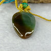 Type A Green and Brown Jadeite Brooch 9.37g 27.1 by 16.8 by 5.2mm - Huangs Jadeite and Jewelry Pte Ltd
