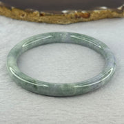 Type A Deep Lavender and Green Piao Hua Jadeite Bangle 30.98g Internal Diameter 59.1mm 8.1 by 7.4mm (Internal Line) - Huangs Jadeite and Jewelry Pte Ltd