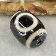 Natural Powerful Tibetan Old Oily Agate 1 Eye With Swastika Dzi Bead (Hotu Dzi) 4.46g 17.4 by 12.9mm - Huangs Jadeite and Jewelry Pte Ltd