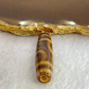 Natural Powerful Tibetan Old Oily Agate Double Nectar Vessel Dzi Bead Heavenly Master (Tian Zhu) 花蜜容器眼天珠 7.17g 38.3 by 11.0mm - Huangs Jadeite and Jewelry Pte Ltd