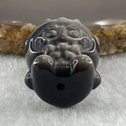 Black Obsidian Labubu Charm Display 16.03g 29.8 by 22.6 by 20.0mm - Huangs Jadeite and Jewelry Pte Ltd