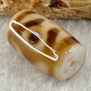 Natural Powerful Tibetan Old Oily Agate Patina Guiren Tairen Human Dzi Bead Totem Amulet Heavenly Master (Tian Zhu) 贵人天诛 4.75g 19.5 by 11.5mm - Huangs Jadeite and Jewelry Pte Ltd