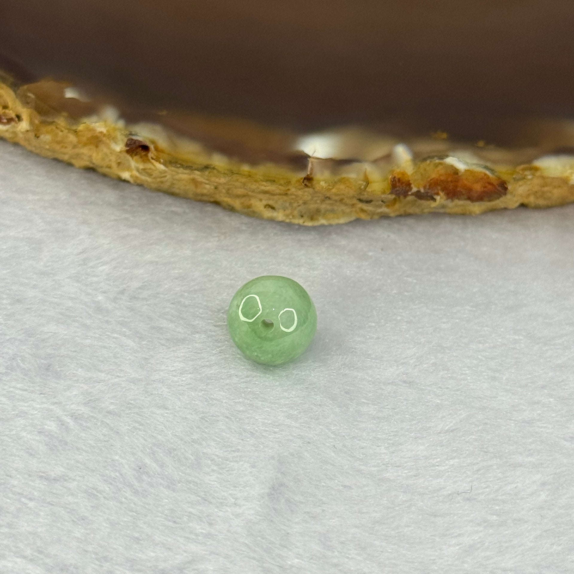 Type A Sky Blue Jadeite Bead for Bracelet/Necklace/Earrings/Rings 1.23g 9.0mm - Huangs Jadeite and Jewelry Pte Ltd