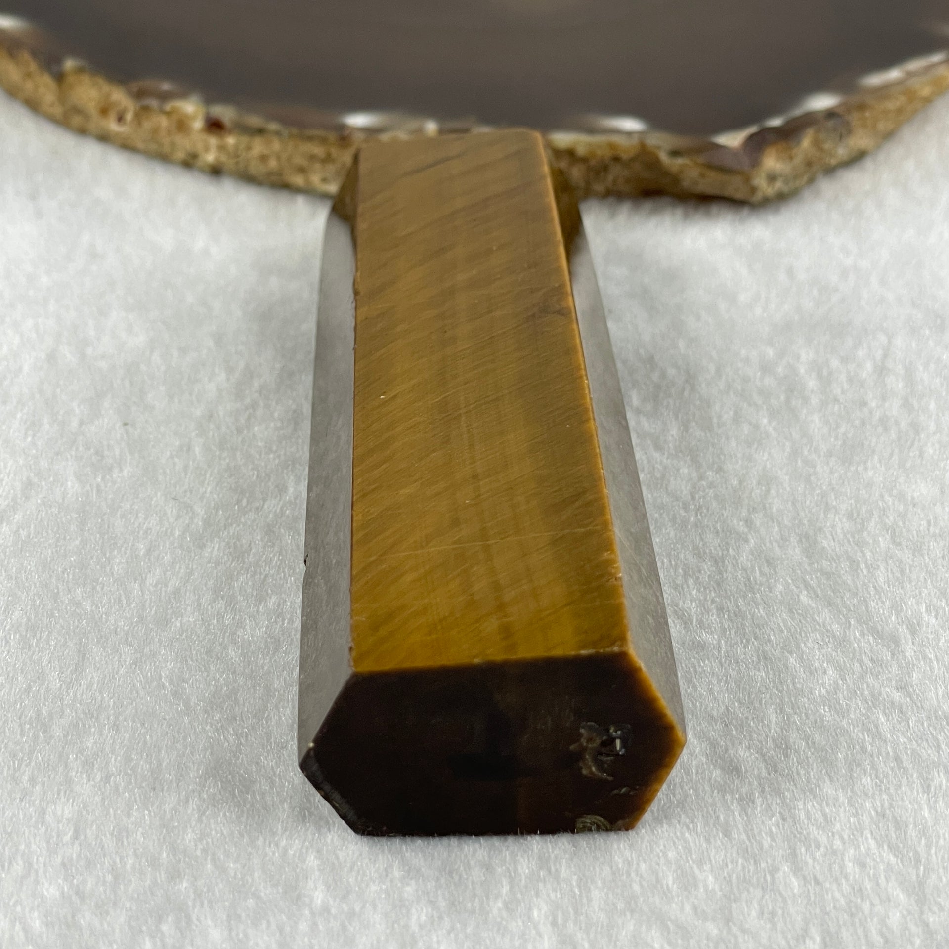 Good Grade Natural Yellow Tiger Eye Quartz Tower Display 142.38g 32.3 by 19.3 by 117.2mm - Huangs Jadeite and Jewelry Pte Ltd