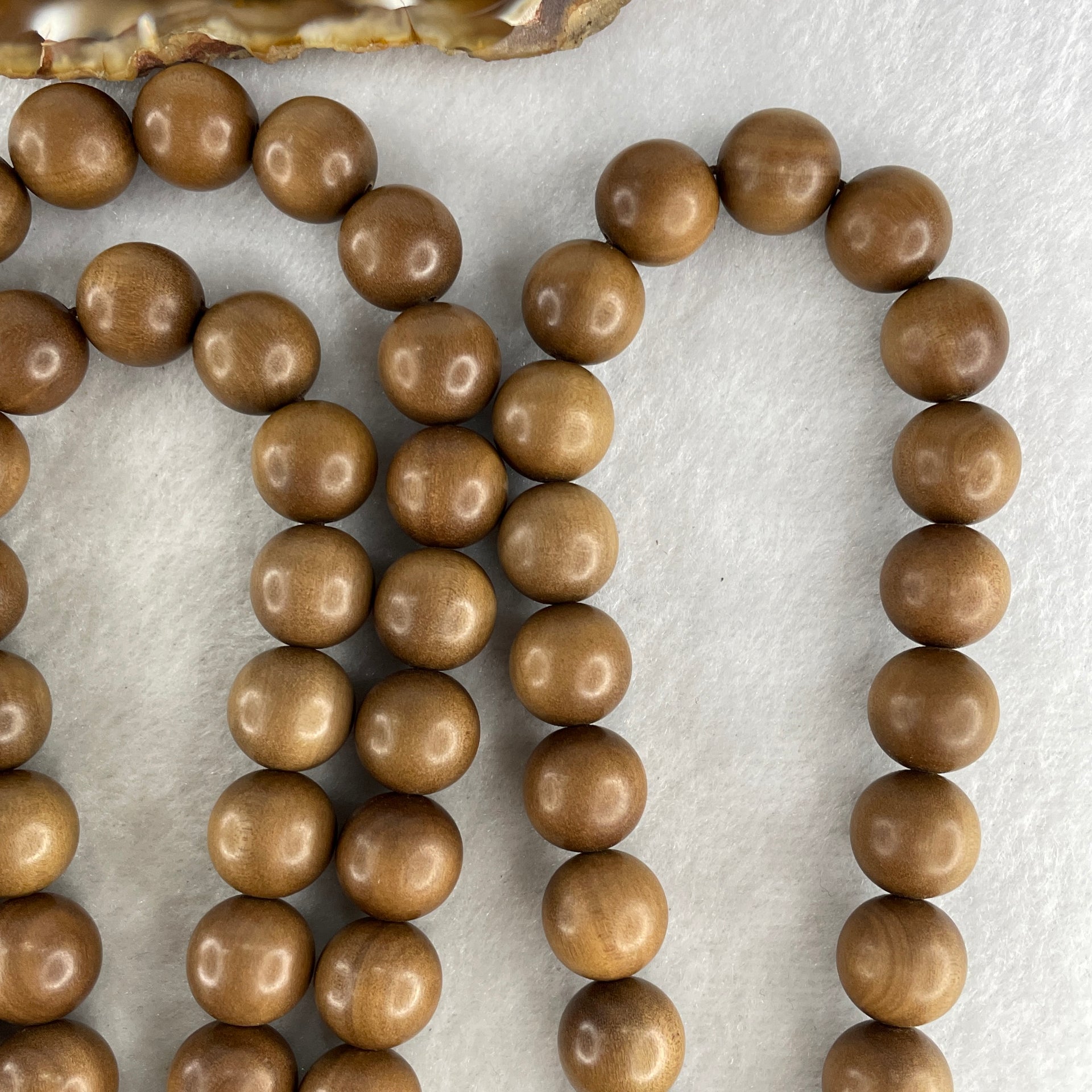 Natural India old tree sandalwood necklace 89.65g 12.1mm 111 beads 130cm - Huangs Jadeite and Jewelry Pte Ltd