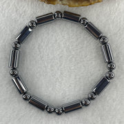Natural Hematite Lulutong Beads Bracelet 15.49g 18cm 7.0mm-10Lulutong 6.5mm-13Beads - Huangs Jadeite and Jewelry Pte Ltd