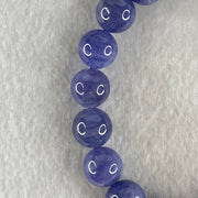 Above Average Grade Natural Blue Tanzanite Beads Bracelet 39.01g 16.5cm 10.6mm 19 Beads - Huangs Jadeite and Jewelry Pte Ltd