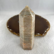 Natural Grey Orange Calcite Quartz Tower Display 180.49g 101.4 by 36.5 by 32.1mm - Huangs Jadeite and Jewelry Pte Ltd