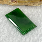 Rare Good Grade Type A Old Mine Spicy Green Jadeite Rectangle Wu Shi Pai Stone Setting 1.44g 20.1 by 11.2 by 2.2mm - Huangs Jadeite and Jewelry Pte Ltd