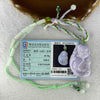 Rare Type A Deep Intense Dark Lavender Jadeite Cai Shen Gold of Fortune 财神爷 Pendent 55.16g 50.7 by 33.1 by 12.4 mm - Huangs Jadeite and Jewelry Pte Ltd