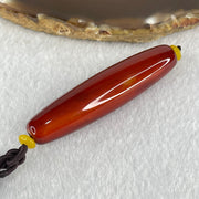 Natural Powerful Tibetan Old Oily Red Agate Benefactor Dzi Bead Heavenly Master Bracelet (Tian Zhu) 25.66g 60.0 by 14.5mm - Huangs Jadeite and Jewelry Pte Ltd