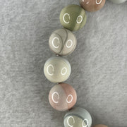 Certified Natural Alashan Agate Pastel Green Beads Bracelet 42.28g 16.5cm 12.8mm 17Beads - Huangs Jadeite and Jewelry Pte Ltd