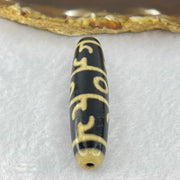 Natural Powerful Tibetan Old Oily Agate 3 Eyed Dharma Vajra Dzi Bead Heavenly Master (Tian Zhu) 三眼金刚杵天珠 15.29g 58.0 by 13.5mm - Huangs Jadeite and Jewelry Pte Ltd