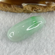 Type A Faint Lavender Green with Apple Green Vein Jadeite Melon Pendant 5.52g 31.0 by 12.4 by 7.2mm - Huangs Jadeite and Jewelry Pte Ltd