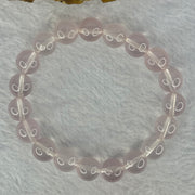Natural Rose Quartz Beads Bracelet 天然玫瑰石英珠手链 26.55g 16cm 10.1mm 19 Beads - Huangs Jadeite and Jewelry Pte Ltd