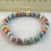 Natural Rainbow Gobi Agate Beads Bracelet 15.07g 15cm 7.9mm 23 Beads - Huangs Jadeite and Jewelry Pte Ltd