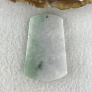 Natural Type A Faint Lavender with Green Jadeite Wu Shi Pai Pendant | Peace Plaque Talisman (14.38g | 45.9 x 29.5 x 3.9mm | Slight Rough) - Huangs Jadeite and Jewelry Pte Ltd