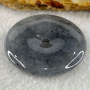 Type A Semi Icy Wuji Grey with Lavender Jadeite Ping An Kou Pendant 16.20g 35.4 by 6.2mm - Huangs Jadeite and Jewelry Pte Ltd