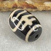 Natural Powerful Tibetan Old Oily Agate Double Nectar Vessel Dzi Bead Heavenly Master (Tian Zhu) 花蜜容器眼天珠 4.80g 18.2 by 13.2mm - Huangs Jadeite and Jewelry Pte Ltd