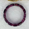 Natural Dark Purple Fluorite Bracelet 42.21g 16cm 14.7 by 12.7 by 7.7mm 13 pcs - Huangs Jadeite and Jewelry Pte Ltd
