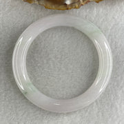 Type A Near White ( Faint Lavender) with Green Piao Hua Jadeite Bangle Internal Diameter 50.8mm 41.02g 9.2 by 9.0mm (Very Very Slight Internal Lines) - Huangs Jadeite and Jewelry Pte Ltd