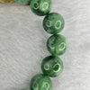 Type A Old Mine Lao Keng Spicy Green Jadeite Bracelet 13.7mm 17 Beads 71.12g (Slightly Dry) - Huangs Jadeite and Jewelry Pte Ltd