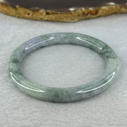 Type A Deep Lavender and Green Piao Hua Jadeite Bangle 34.38g Internal Diameter 56.0mm 8.1 by 8.1mm (External Line) - Huangs Jadeite and Jewelry Pte Ltd