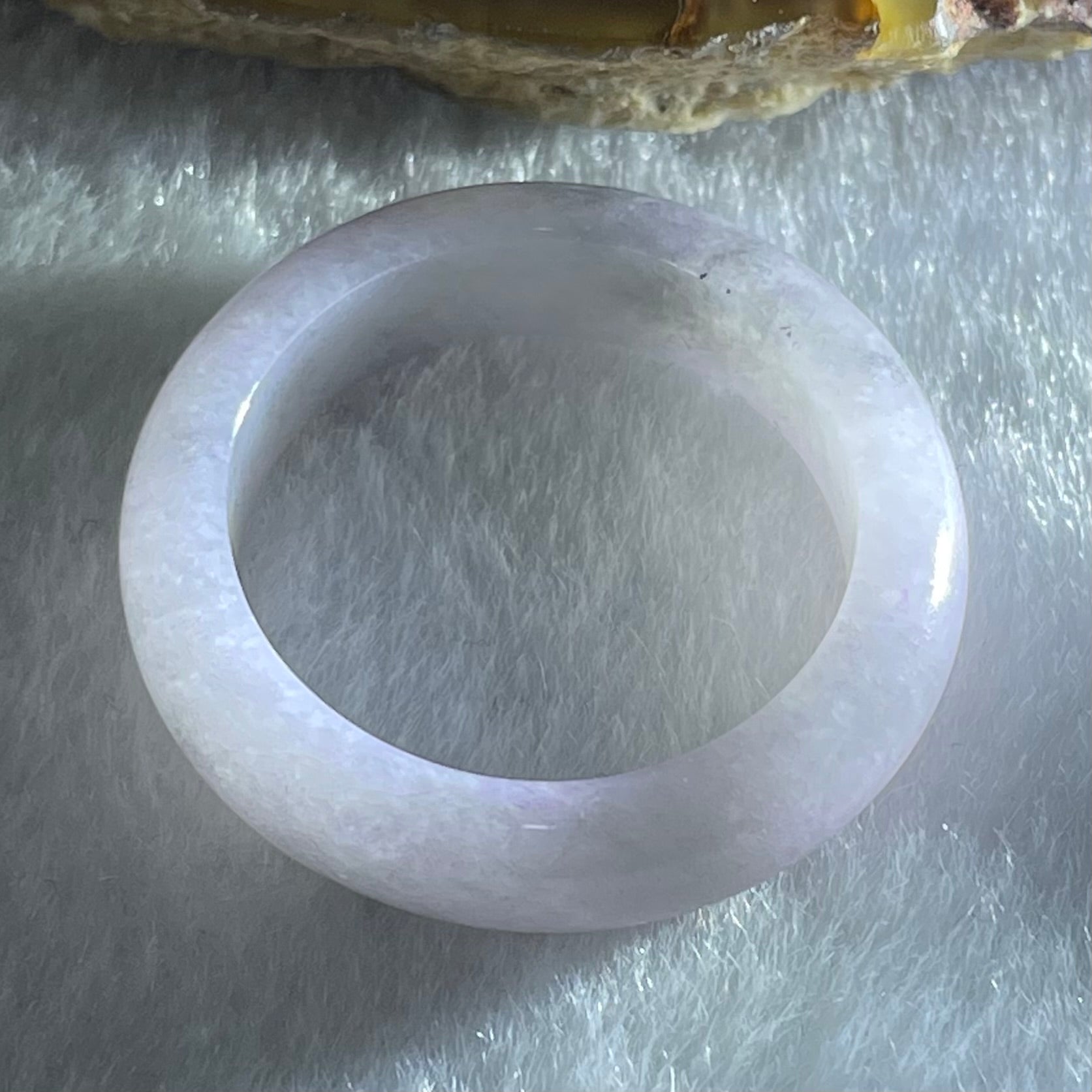 Type A Light Lavender with Wuji Grey Patches Jadeite Ring 4.12g 5.9 by 3.8mm US9.2/HK 20.5 (Close to Perfect) - Huangs Jadeite and Jewelry Pte Ltd