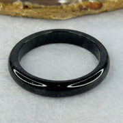 Type A Highly Translucent Black Grey Wuji Jadeite Baby Bangle 12.83g Internal Diameter 36.4mm 7.4 by 5.1mm - Huangs Jadeite and Jewelry Pte Ltd
