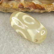 Natural Powerful Tibetan Old Oily Agate 3 Eyes Dzi Bead Heavenly Master (Tian Zhu) 三眼天诛 3.06g 19.6 by 10.2mm - Huangs Jadeite and Jewelry Pte Ltd