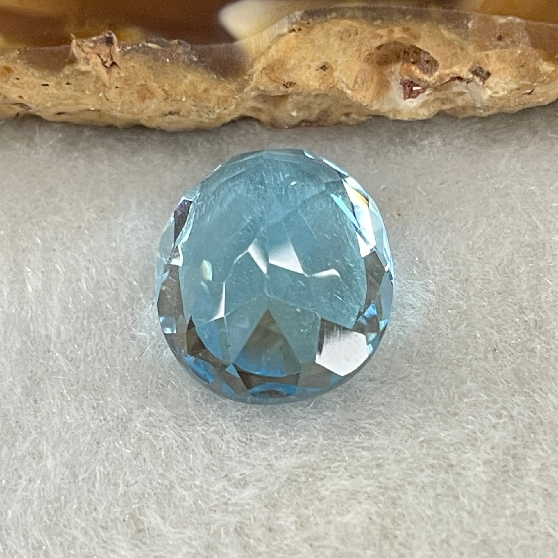 Natural Sky Blue Topaz Oval Shape 10.39ct 14.8 by 11.6 by 7.2mm - Huangs Jadeite and Jewelry Pte Ltd