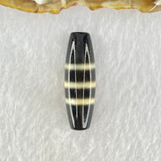 Natural Powerful Tibetan Old Oily Agate 3-Lines Dzi Bead Heavenly Master (Tian Zhu) 8.17g 38.1 by 12.2mm - Huangs Jadeite and Jewelry Pte Ltd