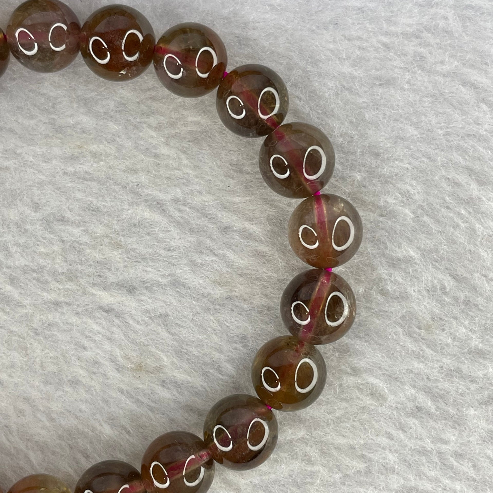 Natural Auralite Crystal Bracelet 极光手链 18.99g 8.6 mm 21 Beads - Huangs Jadeite and Jewelry Pte Ltd