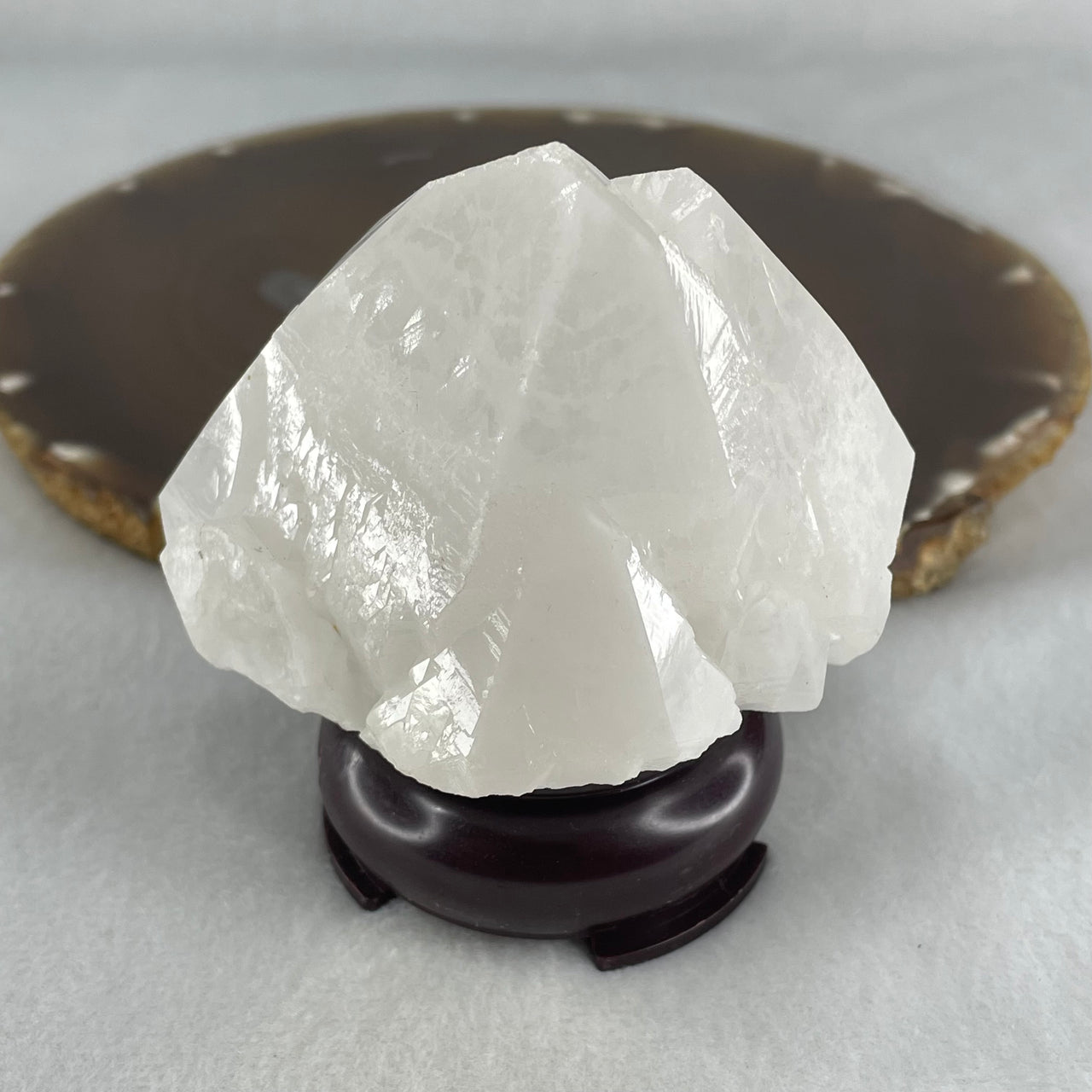 Natural Milky White Quartz Display 225.39g 71.0 by 52.0 by 76.8mm - Huangs Jadeite and Jewelry Pte Ltd