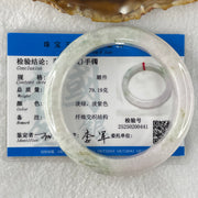 Type A Lavender with Green Piao Hua Jadeite Bangle 57.93g Internal Diameter 56.4mm 11.8 by 9.0mm (Slight External Roughs and Significant Internal Lines) - Huangs Jadeite and Jewelry Pte Ltd