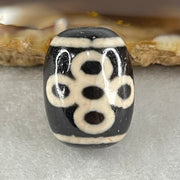 Natural Powerful Tibetan Old Oily Agate 5 Eyes Lightning Dzi Bead Heavenly Master (Tian Zhu) 五眼闪电天珠 4.84g 17.6 by 13.4mm - Huangs Jadeite and Jewelry Pte Ltd