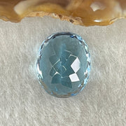Natural Sky Blue Topaz Oval Shape 13.46ct 14.9 by 12.2 by 8.7mm - Huangs Jadeite and Jewelry Pte Ltd