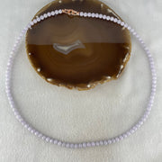 Type A Full Lavender Jadeite Beads Necklace 44.24g 64cm 6.1mm 108 Beads - Huangs Jadeite and Jewelry Pte Ltd