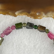 Good Grade Natural Tourmaline Crystal Barrel Bracelet 6.92g 15cm 4.8mm 18Beads - Huangs Jadeite and Jewelry Pte Ltd