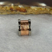 12.0mm Meteorite in Titanium Pendent / Charm (Rose Gold Color) 2.73g 9.1 by 12.4mm - Huangs Jadeite and Jewelry Pte Ltd