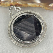 Natural Hypersthene in Stainless Steel Pendant 23.59g 25.0 by 9.5mm - Huangs Jadeite and Jewelry Pte Ltd