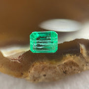 Natural Colombia Green Emerald (Beryl) Cut-Cornered Rectangular step cut 0.53ct 5.2 by 4.4 by 3.0mm - Huangs Jadeite and Jewelry Pte Ltd