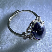 Good Grade Natural Amethyst in S925 Sliver Ring (Adjustable Size) 2.93g 14.6 by 8.1 by 5.0mm - Huangs Jadeite and Jewelry Pte Ltd