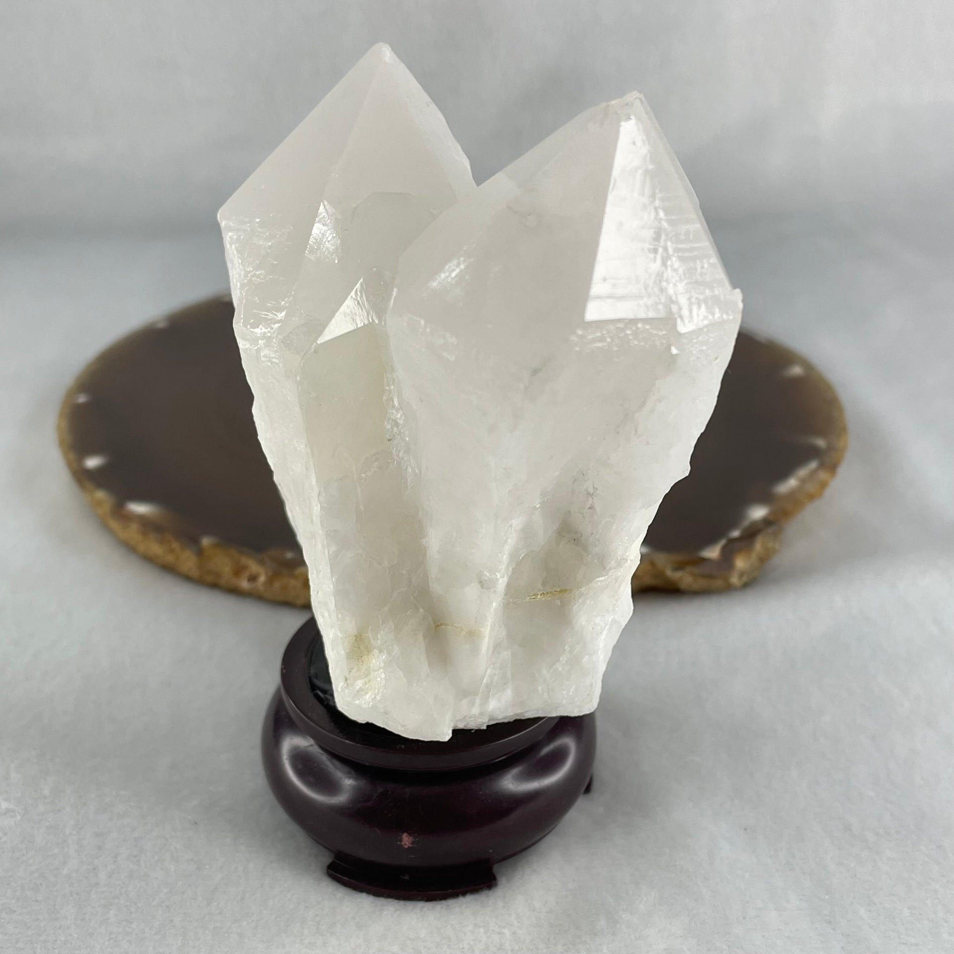 Natural Milky White Quartz Display 338.24g 76.4 by 47.9 by 107.5mm - Huangs Jadeite and Jewelry Pte Ltd