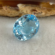 Natural Sky Blue Topaz Oval Shape 12.31ct 14.7 by 11.8 by 8.1mm - Huangs Jadeite and Jewelry Pte Ltd