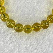 Natural Yellow Golden Amber Beads Bracelet 5.19g 15cm 7.4mm 24 Beads - Huangs Jadeite and Jewelry Pte Ltd