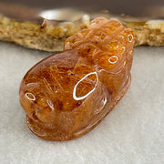 Good Grade Natural Copper Rutilated Quartz Pixiu Pendant Charm 13.90g 29.9 by 17.1 by 15.4mm - Huangs Jadeite and Jewelry Pte Ltd