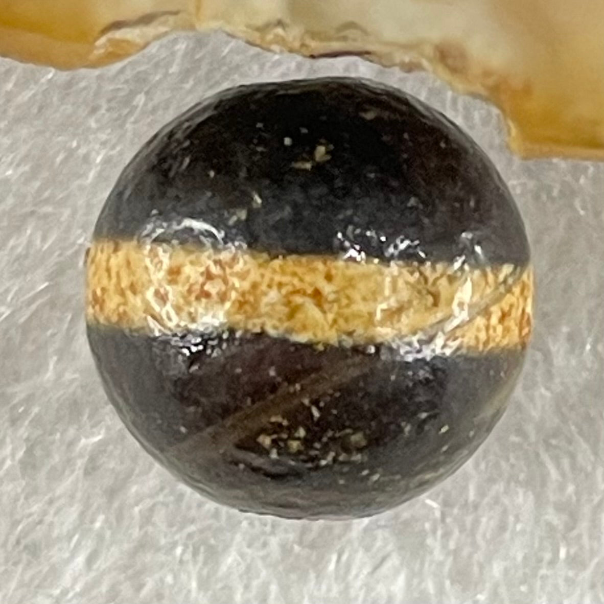 Natural Powerful Tibetan Old Oily Agate 1 Lines Dzi Bead Heavenly Master (Tian Zhu) 1.53g 10.3 by 10.6mm - Huangs Jadeite and Jewelry Pte Ltd