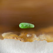Type A Old Mine Full Green Jadeite Peapod Charm Stone For Setting 0.16g 10.3 by 4.0 by 2.0mm - Huangs Jadeite and Jewelry Pte Ltd
